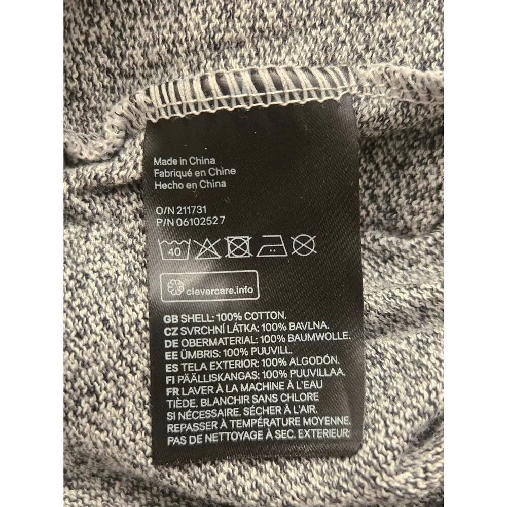 H&M Mens Size Large Grey Chambray Lightweight Pullover Sweater